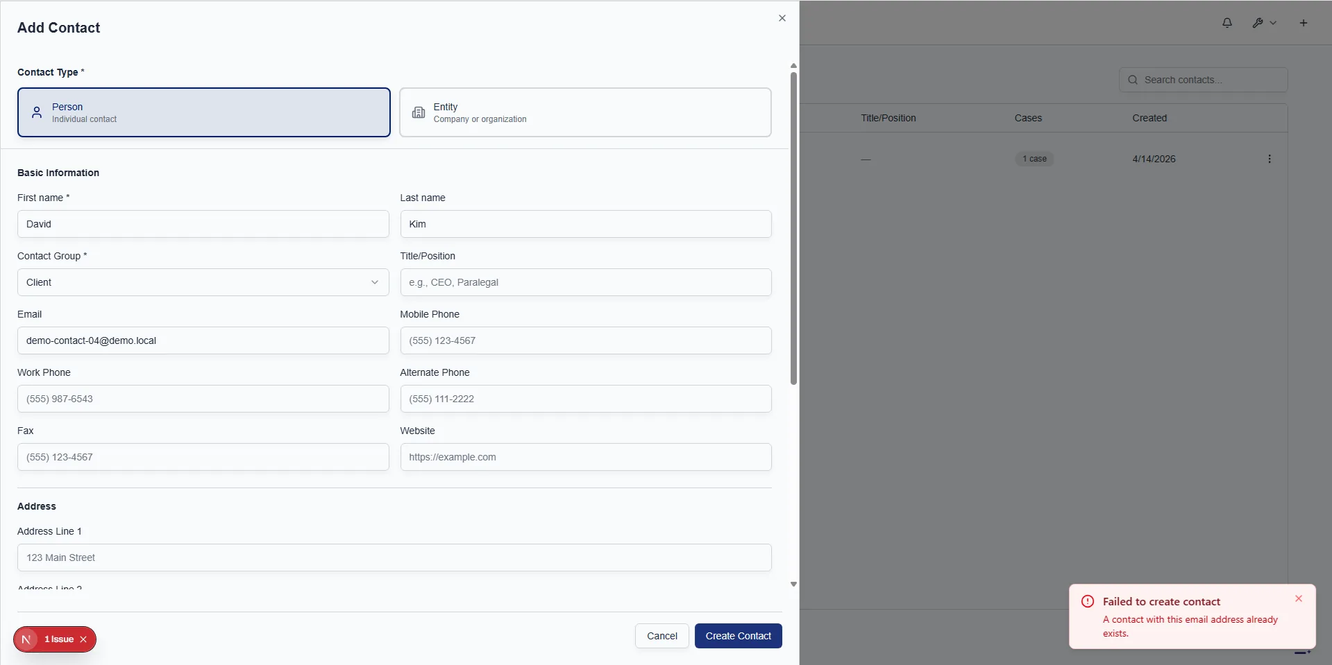 Duplicate detection in CaseFuze identifying matching contact records during a data migration